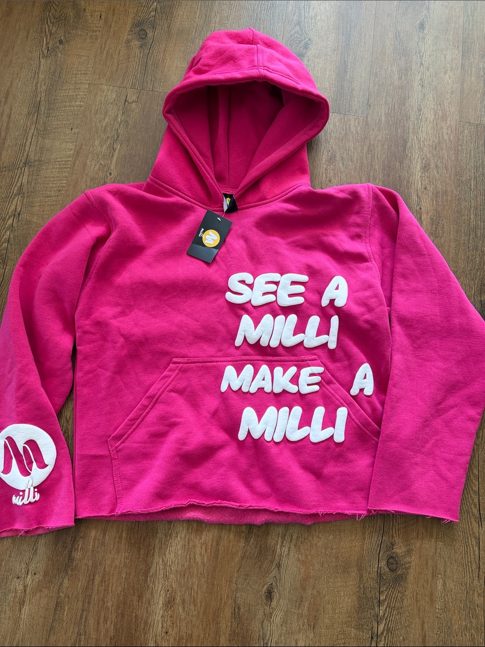 Milly Bright Pink Graphic Hoodie